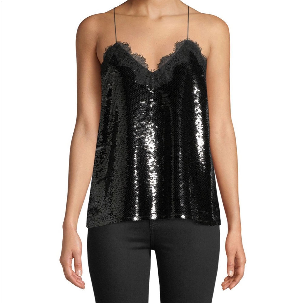 CamiNYC sequin top w/ lace.